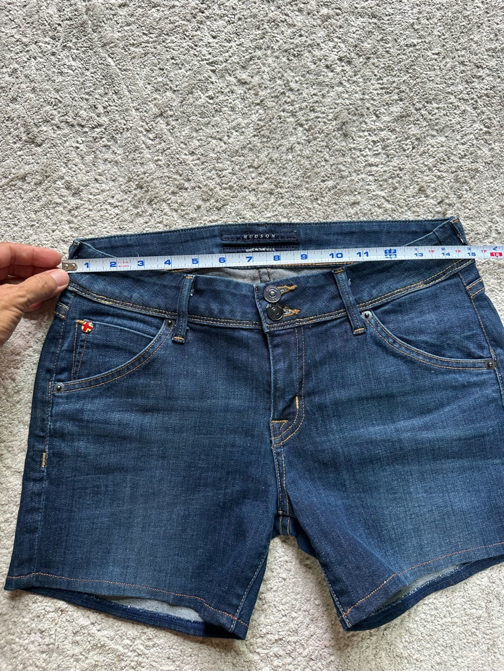 Hudson Jeans Modified Flap Pocket Denim Shorts Made in USA size 29 - Picture 5 of 10